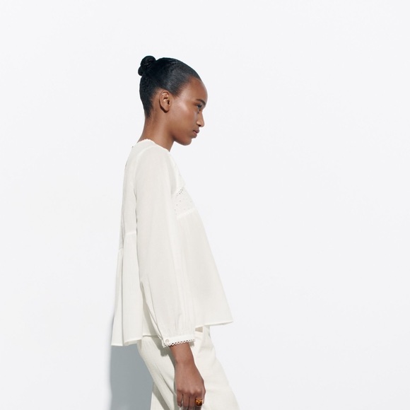 ZARA SLIT BLOUSE - Picture 5 of 9